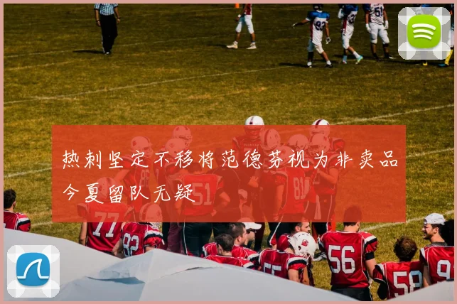 热刺坚定不移将范德芬视为非卖品今夏留队无疑